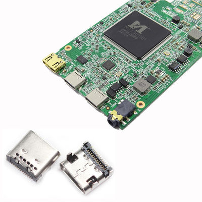 tipo connettore femminile di carico veloce di 24P USB 3,1 del PWB di Jack dell'incavo del porto del perno del recipiente 24 di C