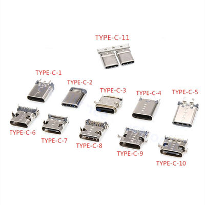 tipo connettore femminile di carico veloce di 24P USB 3,1 del PWB di Jack dell'incavo del porto del perno del recipiente 24 di C