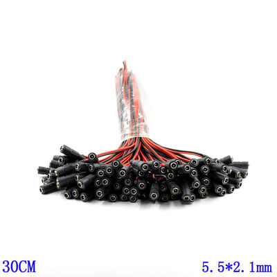 femmina a 10 pollici del cavo di estensione della treccia di corrente continua di 2.1mm x di 5.5mm (30cm)