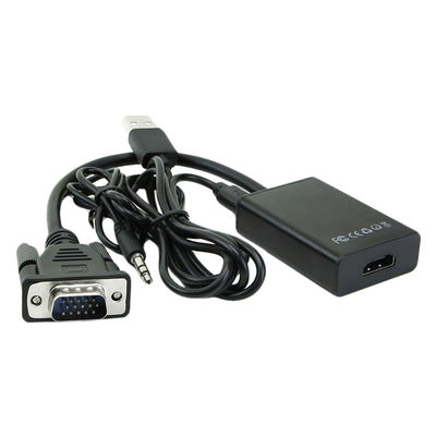 Maschio di VGA a HDMI 1080P HD + audio video adattatore del convertitore della TV HDTV con cavo