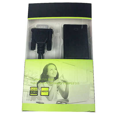 Maschio di VGA a HDMI 1080P HD + audio video adattatore del convertitore della TV HDTV con cavo
