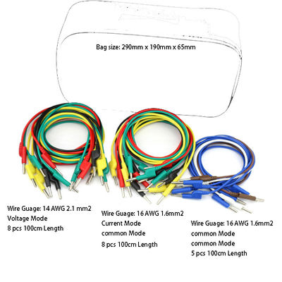 Insieme elettronico dei carlini della banana di Kit Spade Lugs Alligator Clips del cavetto di prova della sonda del multimetro