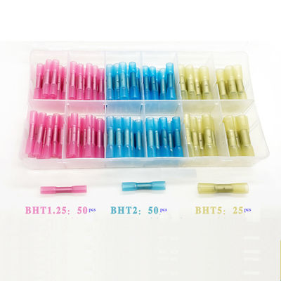 corredo BHT1.25 BHT2 BHT5 dell'assortimento dei terminali del connettore di estremità degli strizzacervelli di calore 125pcs