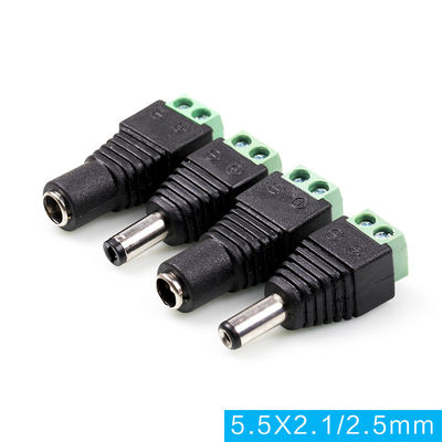 adattatore maschio di corrente continua di 2.1mm x di 5.5mm Jack per le lampade fluorescenti della macchina fotografica LED del CCTV