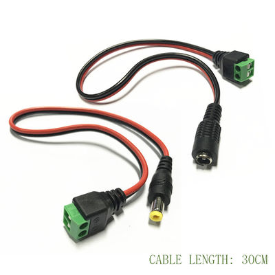 adattatore maschio di corrente continua di 2.1mm x di 5.5mm Jack per le lampade fluorescenti della macchina fotografica LED del CCTV