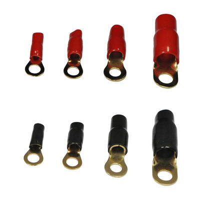 Audio piegatura Ring Terminal Gold Plated 0GA/2GA /4GA /6GA /8GA/10GA