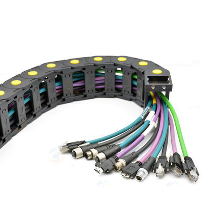 Il cavo a catena M12 di resistenza flessibile alla rete Ethernet della spina RJ45 cabla il carceriere del cablaggio Cat6