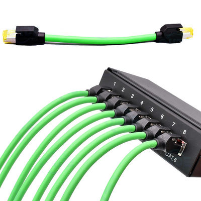 Il cavo a catena M12 di resistenza flessibile alla rete Ethernet della spina RJ45 cabla il carceriere del cablaggio Cat6