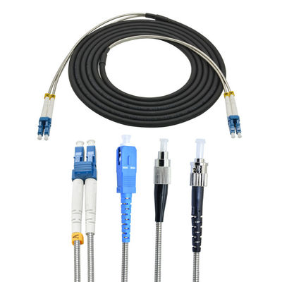 Il cavo a fibre ottiche corazzato all'aperto con il connettore della st dello Sc LC di FC ha montato 30 - 1000 metri