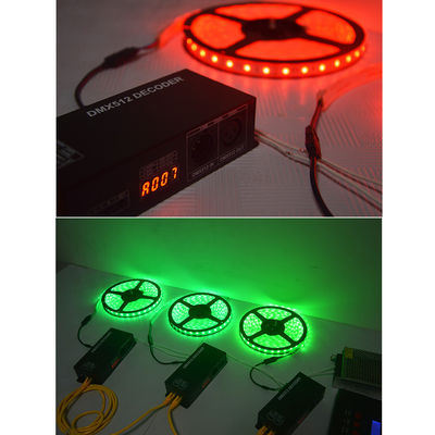Il decodificatore di DC12V~24V IL RGB RGBW 3CH 4CH DMX512 con il visualizzatore digitale DMX a PWM ha condotto il regolatore della luminosità della striscia