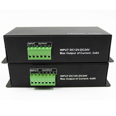 Il decodificatore di DC12V~24V IL RGB RGBW 3CH 4CH DMX512 con il visualizzatore digitale DMX a PWM ha condotto il regolatore della luminosità della striscia