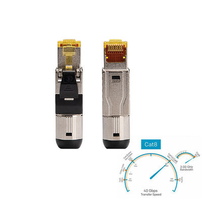 Le spine modulari Cat8 della rete RJ45 hanno protetto l'alta velocità dei connettori 8P8C 40 GBP