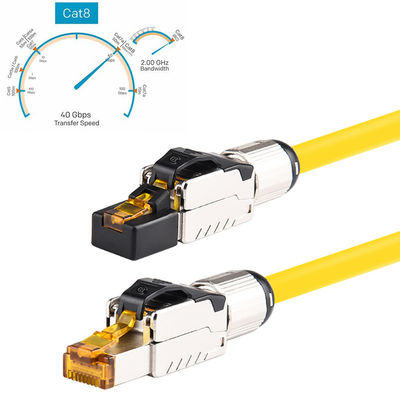 Le spine modulari Cat8 della rete RJ45 hanno protetto l'alta velocità dei connettori 8P8C 40 GBP