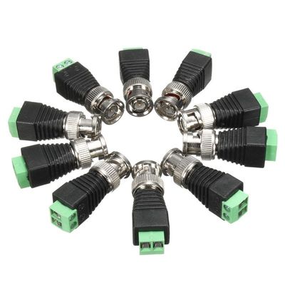 Blocchetti terminali della vite Cat5 coassiale connettore maschio del Balun di BNC al video