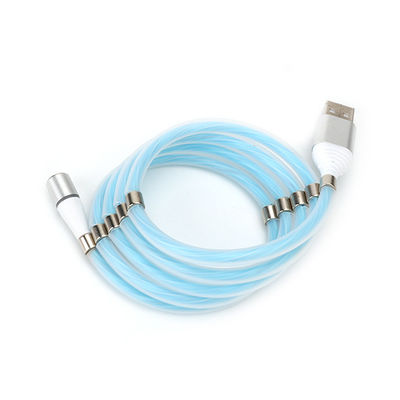 Pin LED di Pogo che accende la corda arrotolata di carico magnetica luminosa 100cm del cavo di USB