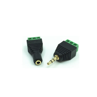 maschio Jack Female Plug della cuffia stereo 3-Pole di 3.5mm audio all'adattatore del blocchetto terminali della vite