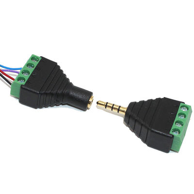 maschio Jack Female Plug della cuffia stereo 3-Pole di 3.5mm audio all'adattatore del blocchetto terminali della vite