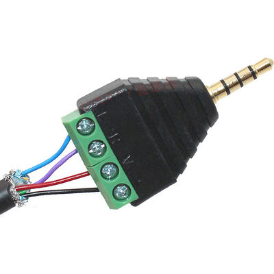 maschio Jack Female Plug della cuffia stereo 3-Pole di 3.5mm audio all'adattatore del blocchetto terminali della vite