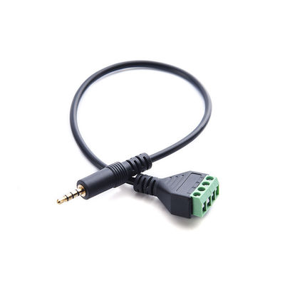 spina maschio della cuffia stereo 4-Pole di 3.5mm audio per avvitare per blocchetto terminali il cavo di espansione di adattatore