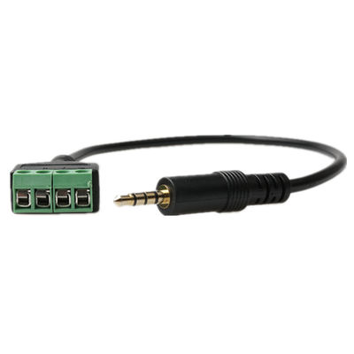 spina maschio della cuffia stereo 4-Pole di 3.5mm audio per avvitare per blocchetto terminali il cavo di espansione di adattatore