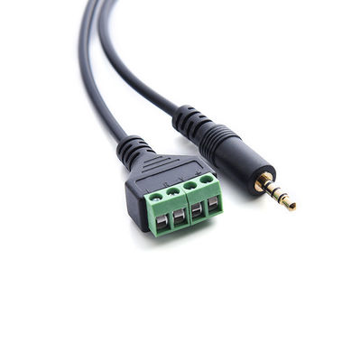 spina maschio della cuffia stereo 4-Pole di 3.5mm audio per avvitare per blocchetto terminali il cavo di espansione di adattatore