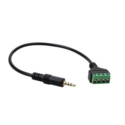 spina maschio della cuffia stereo 4-Pole di 3.5mm audio per avvitare per blocchetto terminali il cavo di espansione di adattatore