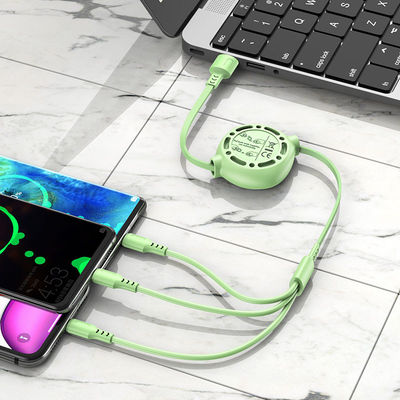 Il tipo rapido dati di USB della tassa del cavo 5A di C fa pagare il cavo liquido 20cm - 100cm estraibili del silicone