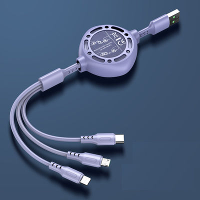 Il tipo rapido dati di USB della tassa del cavo 5A di C fa pagare il cavo liquido 20cm - 100cm estraibili del silicone