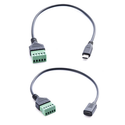 Tipo-c 3,1 cavo femminile 30cm di espansione di adattatore dei terminali di vite del perno di Jack To 5 del maschio di USB