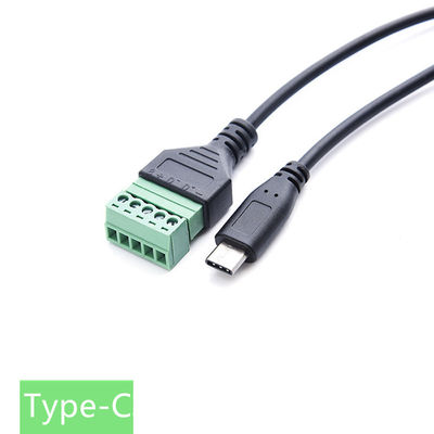 Tipo-c 3,1 cavo femminile 30cm di espansione di adattatore dei terminali di vite del perno di Jack To 5 del maschio di USB