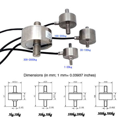 Piccoli trasduttori 3kg 5kg 100kg 2000kg del sensore di forza di tensione di compressione di Mini Micro Load Cell Miniature