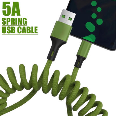 Il tipo veloce tastiera meccanica di USB del cavo della tassa di C 5A ha arrotolato il cavo intrecciato cavo del caricatore di dati