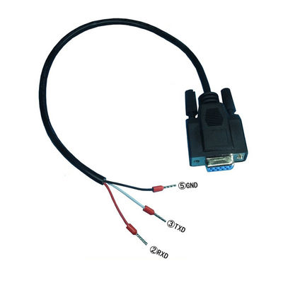 Sotto porto di serie della terra del connettore RS232 RXD TXD di DB9 D al cavo di Exapansion di 3 terminali del perno