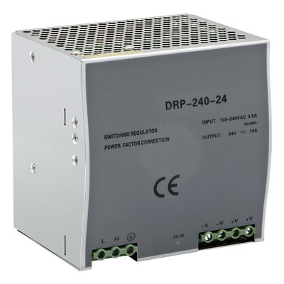 Alimentazione elettrica di modo di commutazione della ferrovia di baccano dell'uscita di CC di DR-240-24 240W 24V 10A