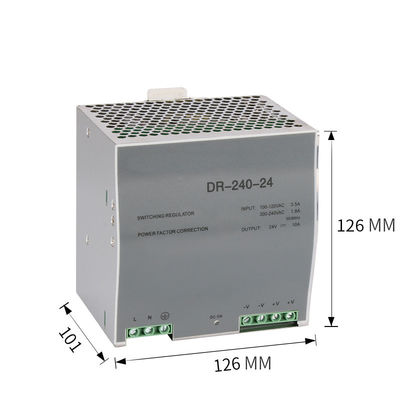 Alimentazione elettrica di modo di commutazione della ferrovia di baccano dell'uscita di CC di DR-240-24 240W 24V 10A