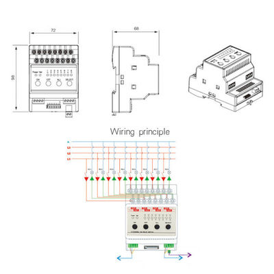 Modo 16A del modulo di commutatore del relè dell'unità di controllo di illuminazione dello Smart Home 8 in conformità con il protocollo di RS485 Modbus