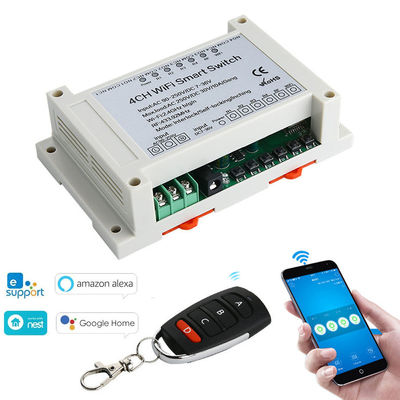 Commutatore astuto del relè di WiFi rf del telefono cellulare di 4 modi con controllo di Amazon Alexa Google Home Voice Remote
