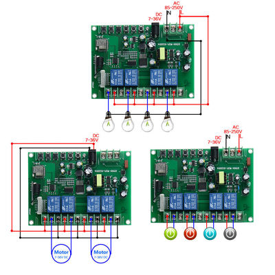 Commutatore astuto del relè di WiFi rf del telefono cellulare di 4 modi con controllo di Amazon Alexa Google Home Voice Remote