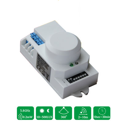 Il corpo di CA 110V/220V 5.8GHz del sensore di radar a microonde fa segno all'interruttore della luce del rivelatore di HF