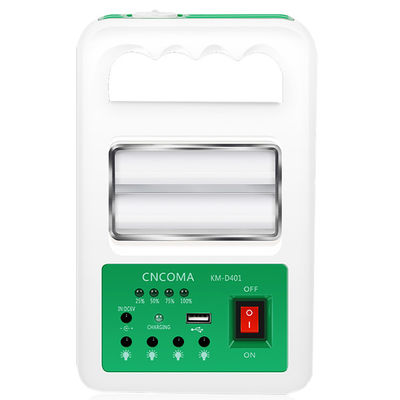 Lampada portatile del pannello 2 LED della Banca di energia solare con il sistema di illuminazione di emergenza del caricabatteria del cavo di USB