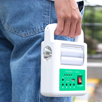 Lampada portatile del pannello 2 LED della Banca di energia solare con il sistema di illuminazione di emergenza del caricabatteria del cavo di USB