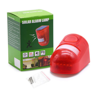 Lampada rossa dell'allarme solare del sensore di moto che avverte luce sana impermeabile per il magazzino dell'azienda agricola del giardino