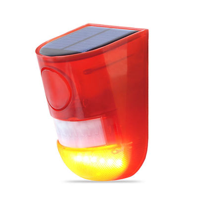 Lampada rossa dell'allarme solare del sensore di moto che avverte luce sana impermeabile per il magazzino dell'azienda agricola del giardino
