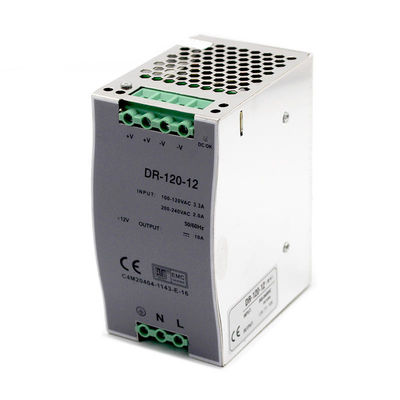 Alimentazione elettrica di modo di commutazione della ferrovia di baccano dell'uscita di CC di DR-120-12 120W 12V 10A
