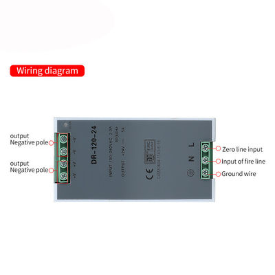 Alimentazione elettrica di modo di commutazione della ferrovia di baccano dell'uscita di CC di DR-120-12 120W 12V 10A