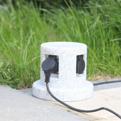 Plastica di polietilene di marmo del giardino della In-terra del prato inglese di corrente elettrica dell'imitazione all'aperto della presa di corrente