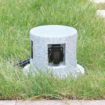 Plastica di polietilene di marmo del giardino della In-terra del prato inglese di corrente elettrica dell'imitazione all'aperto della presa di corrente