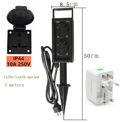 Palo all'aperto 10A AC250V della presa di corrente di corrente elettrica del plugin del prato inglese della In-terra del giardino
