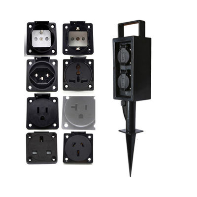 Palo all'aperto 10A AC250V della presa di corrente di corrente elettrica del plugin del prato inglese della In-terra del giardino