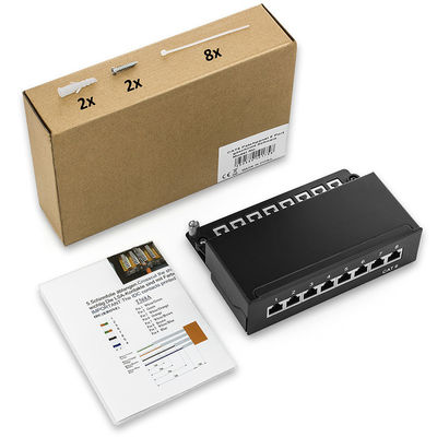 8 separatore del contenitore di distributore commerciale del distributore commerciale di cavo del quadro d'interconnessione del supporto RJ45 della parete di Pacthpanel UTP del porto Cat6